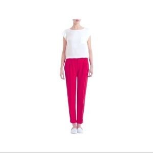 Joie S XS hot pink trousers pants cuffed 4